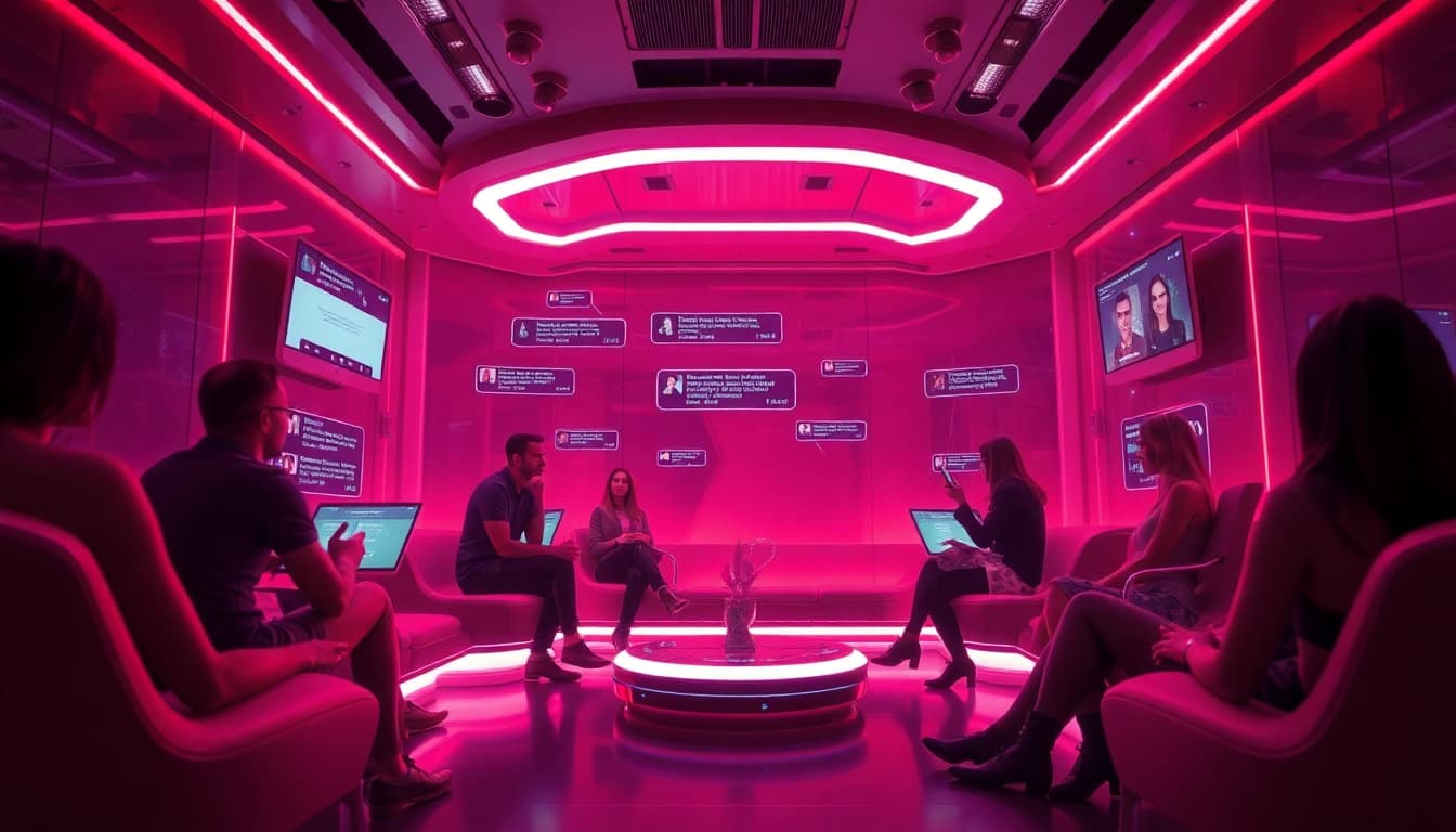NSFW roleplay chat room environment showcasing immersive digital interactions.
