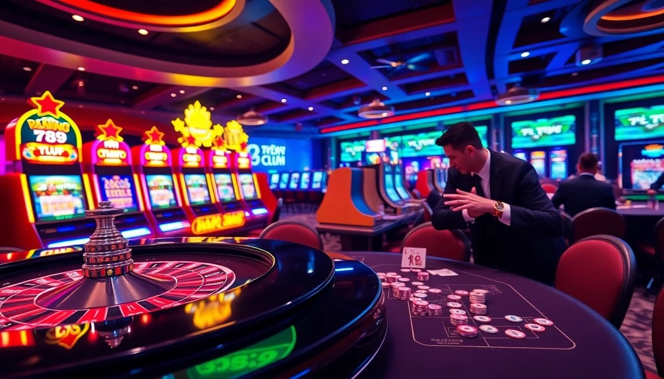 Experience the thrill of 789club at an upscale casino with poker and roulette.