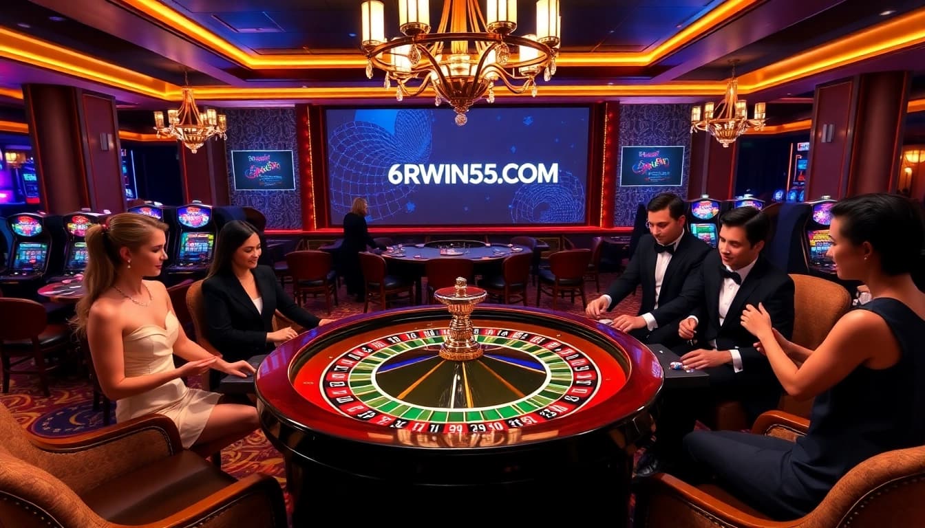 Engaging roulette action showcasing the excitement of 6RWIN55 COM casino atmosphere.