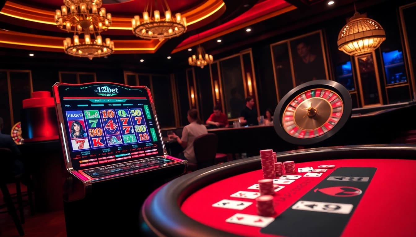 Experience the excitement of gambling at 12bet with vibrant casino tables and engaging gameplay.