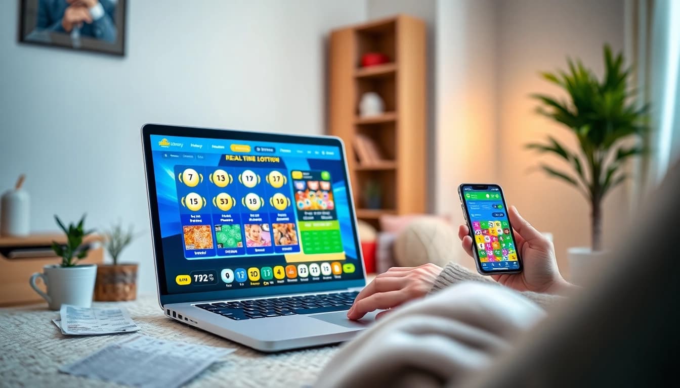 Exciting online lottery platform interface showcasing 92lottery games and stats