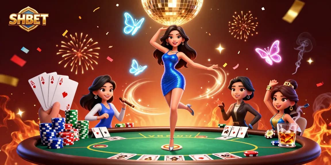 Experience thrilling gameplay at SHBET Casino with exciting poker setups and a glamorous atmosphere.