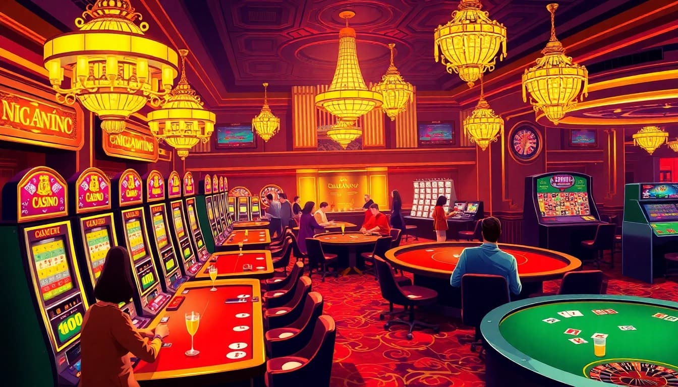 Experience the excitement of a bustling casino environment at https://nhacaiuytin.place/ with slot machines, poker tables, and more.