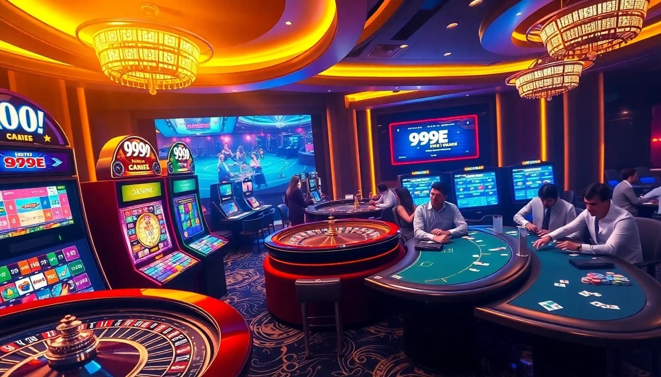 Experience the thrill of winning at 999E with vibrant casino visuals.