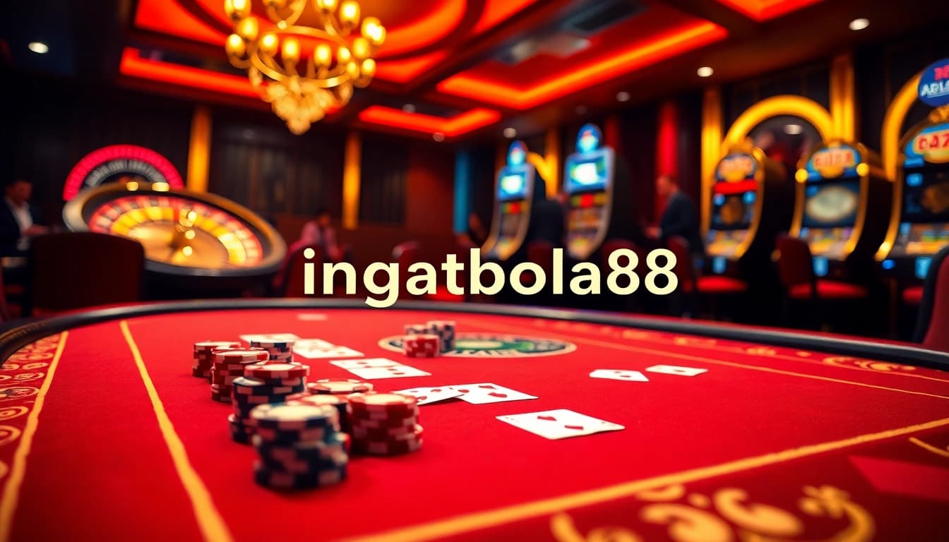 Join the excitement of ingatbola88 at this vibrant casino gaming table.