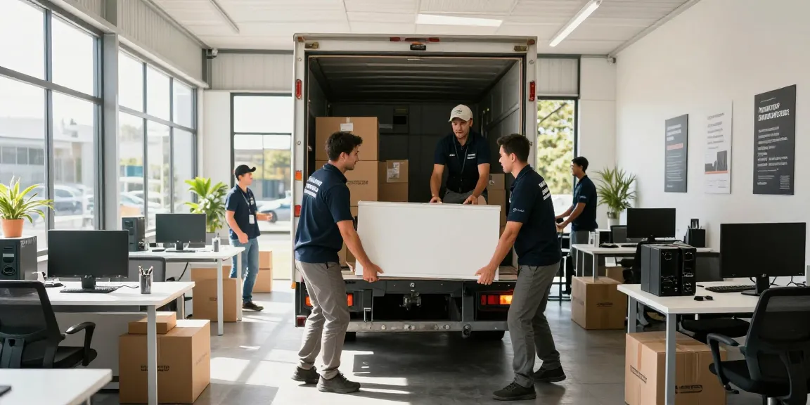 Office movers Tauranga packing desks and IT equipment with care during professional relocation.