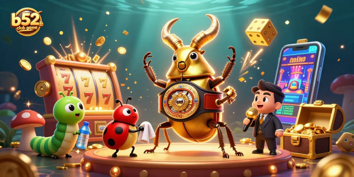 Experience the excitement of b52club game with dynamic characters and vibrant casino visuals in this engaging illustration.