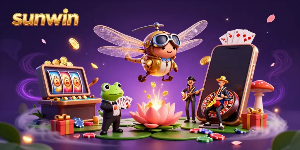 Experience excitement at Sunwin’s lily pad casino where games come alive through vibrant characters and rich visuals.