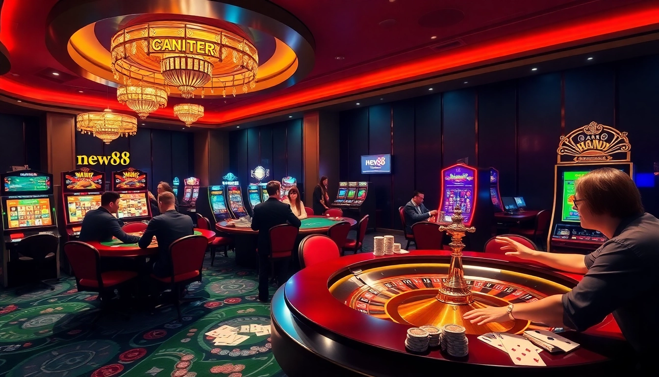 Exciting online gaming experience at new88 with vibrant casino elements.