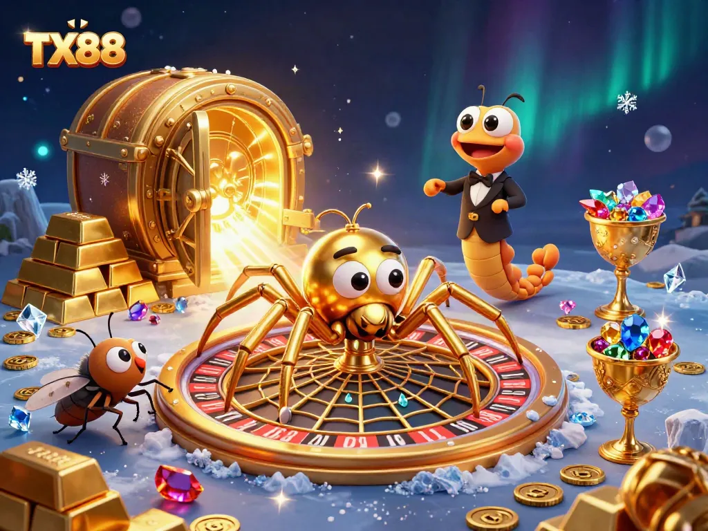 Engage with exciting betting opportunities at TX88 featuring vibrant roulette and casino elements.