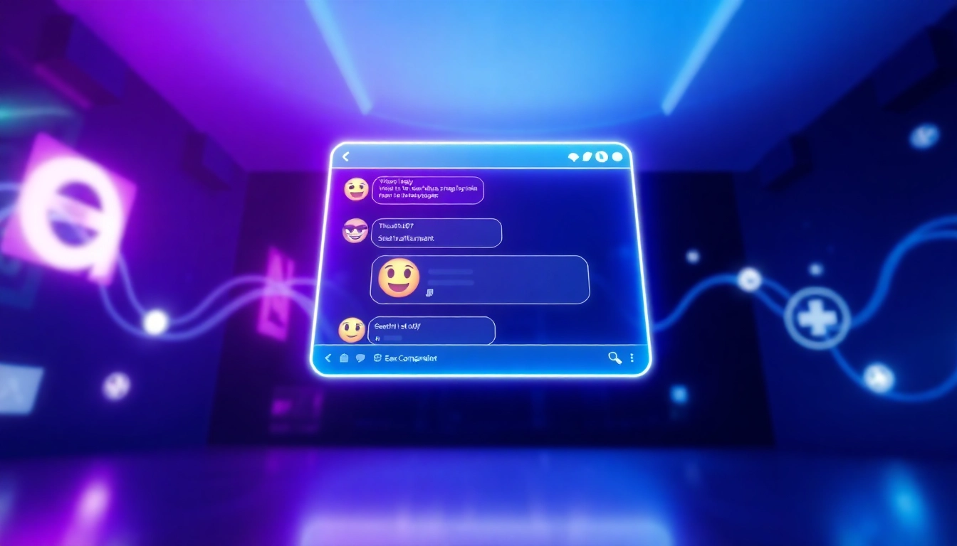 Engaging AI sex chat interface with vibrant digital elements and playful interactions.