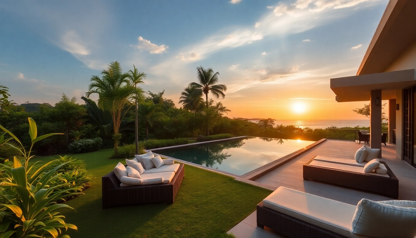 Showcase of phuket property management highlighting a luxurious villa in a vibrant tropical setting.