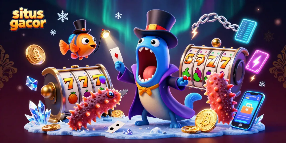 Experience the excitement of situs gacor with a captivating 3D illustration celebrating big wins and casino magic.