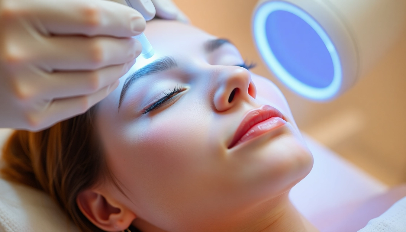 Epilare definitiva Sibiu: experiencing a laser treatment for smooth skin in a modern clinic environment.