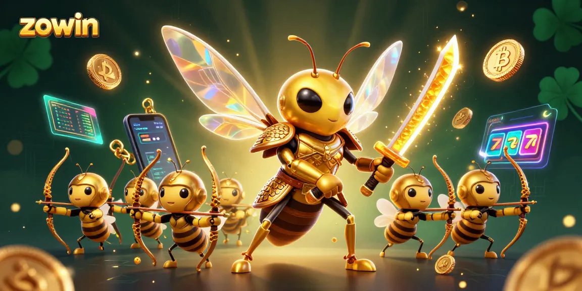 Zowin illustrations depict thrilling casino adventures with dynamic characters and vibrant game elements.