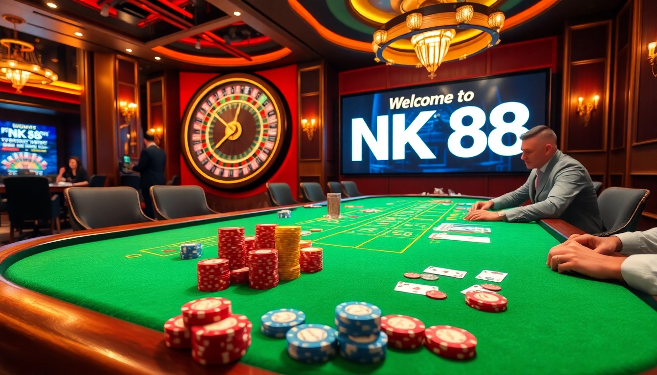 Experience the excitement of NK88 with high-stakes poker and a vibrant casino atmosphere.