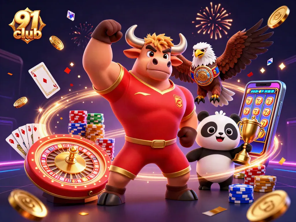 Engage with 91 club and win big with our vibrant casino games, featuring exciting characters and gaming elements.