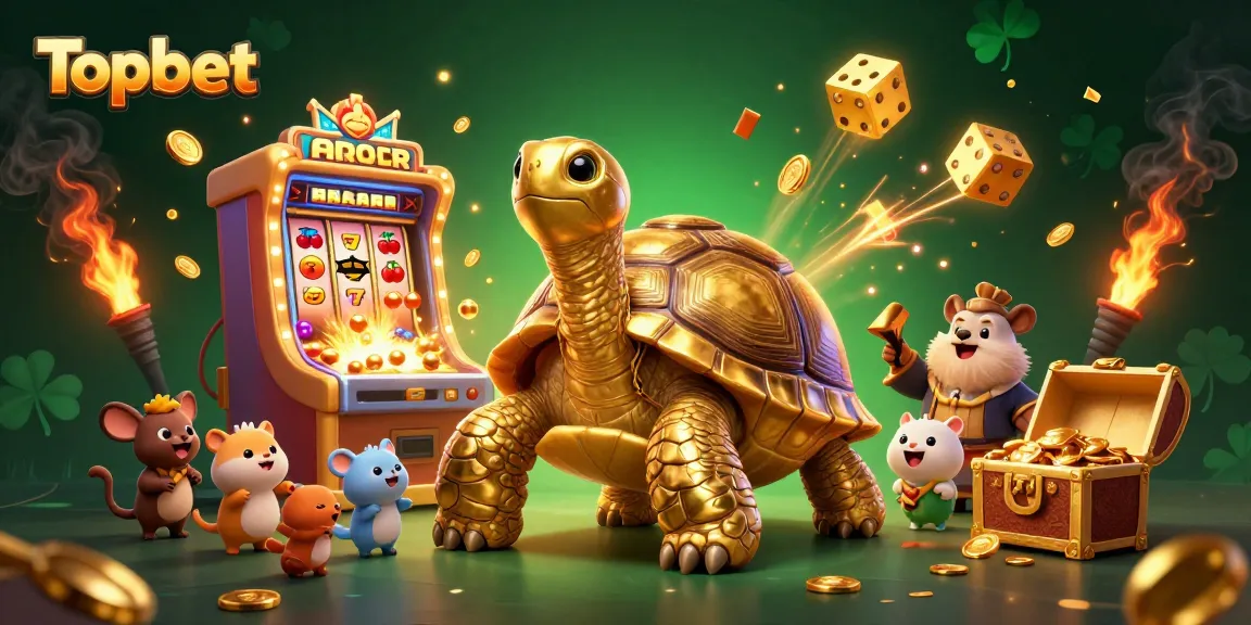 Experience Topbet's thrilling jackpot excitement with dynamic casino games and vibrant characters.