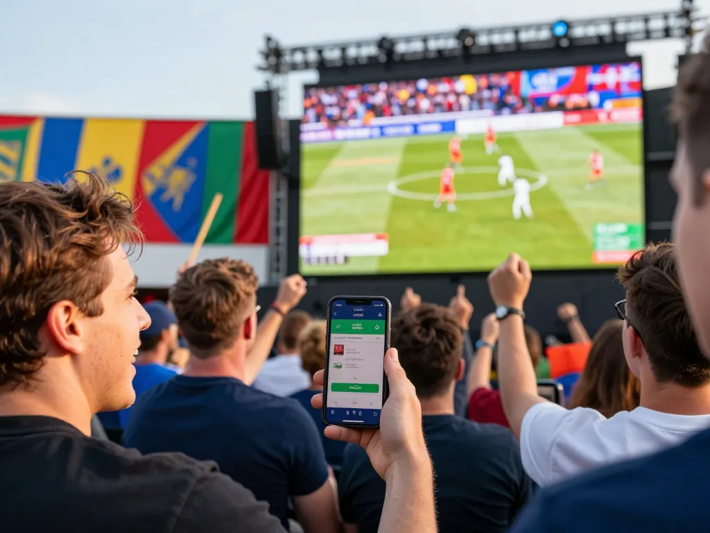 Engaging sports fan using the HUBET app for betting during live game event