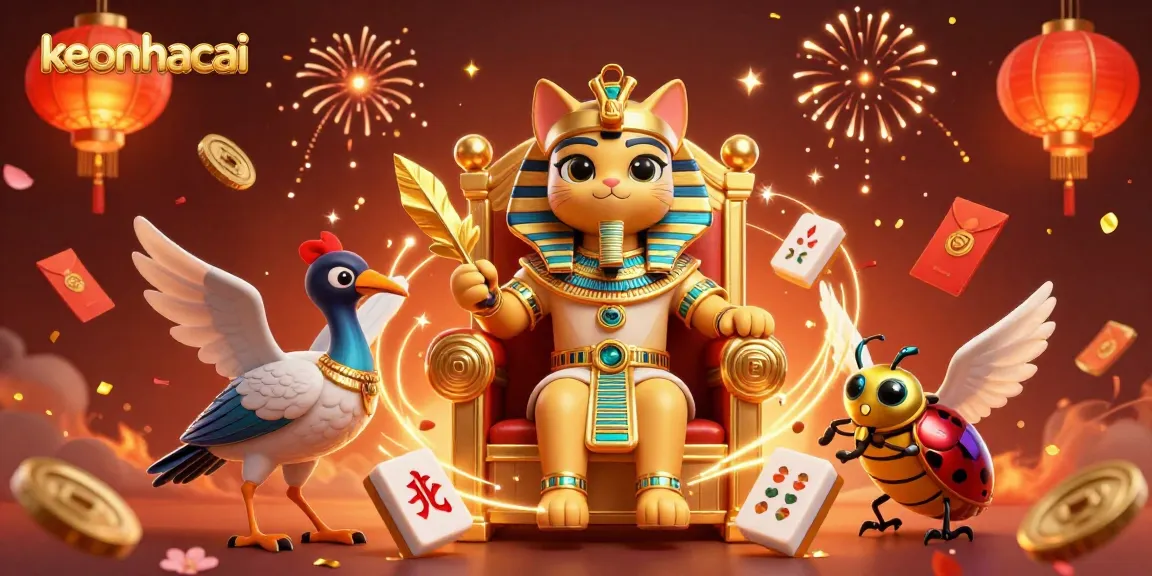 Engage with keonhacai and the thrill of online betting through this vibrant casino illustration.