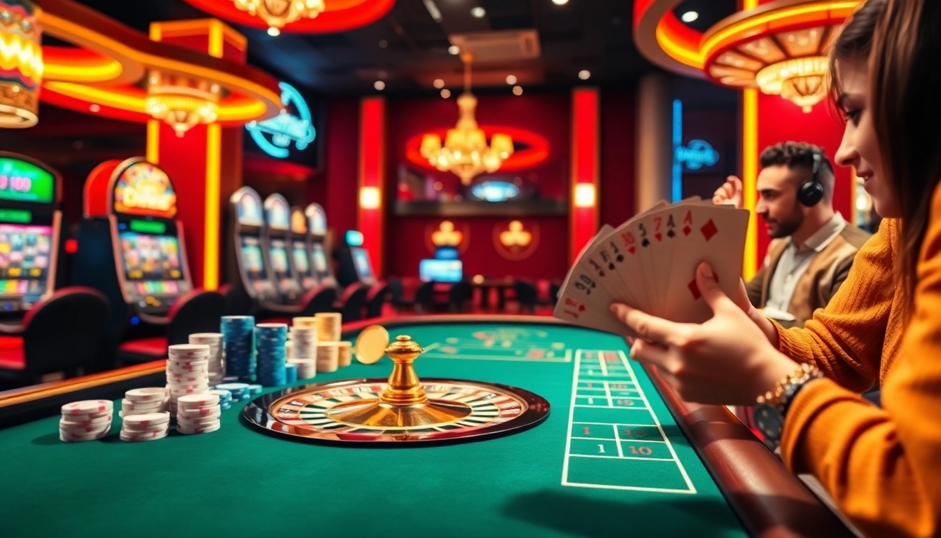 F168 players engaging with casino games, showcasing poker chips and a winning hand.