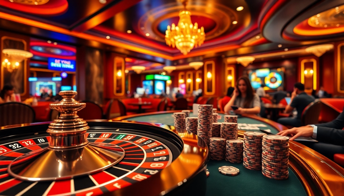 Intense gambling action at the roulette table and online gaming experience at https://vsbet3.net/.