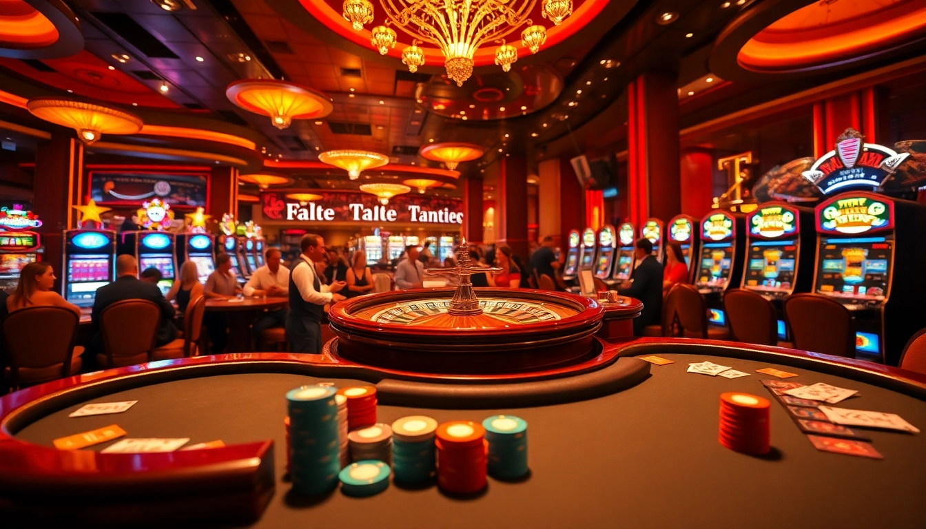 Players enjoy high-stakes games at KJC Marketing's luxurious casino atmosphere.