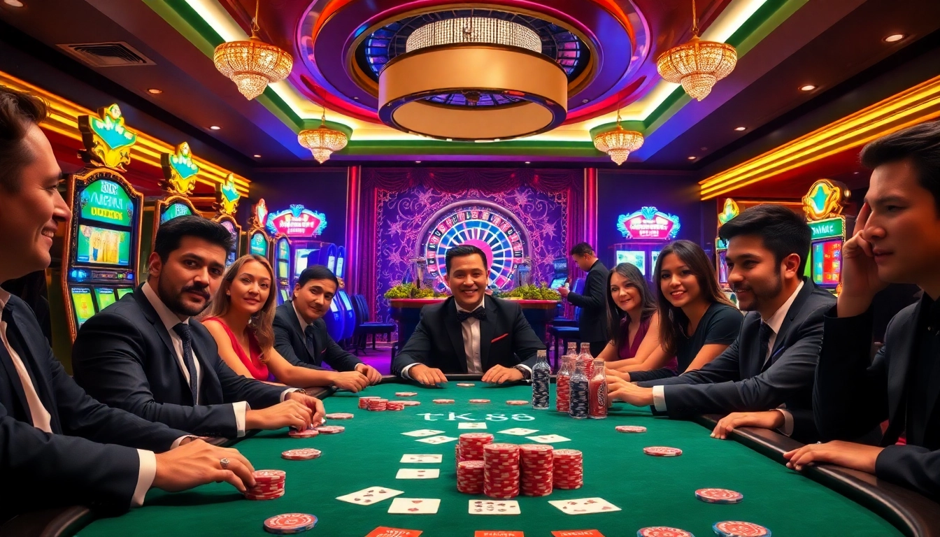 Experience the excitement of poker and slots at tk88's vibrant casino.