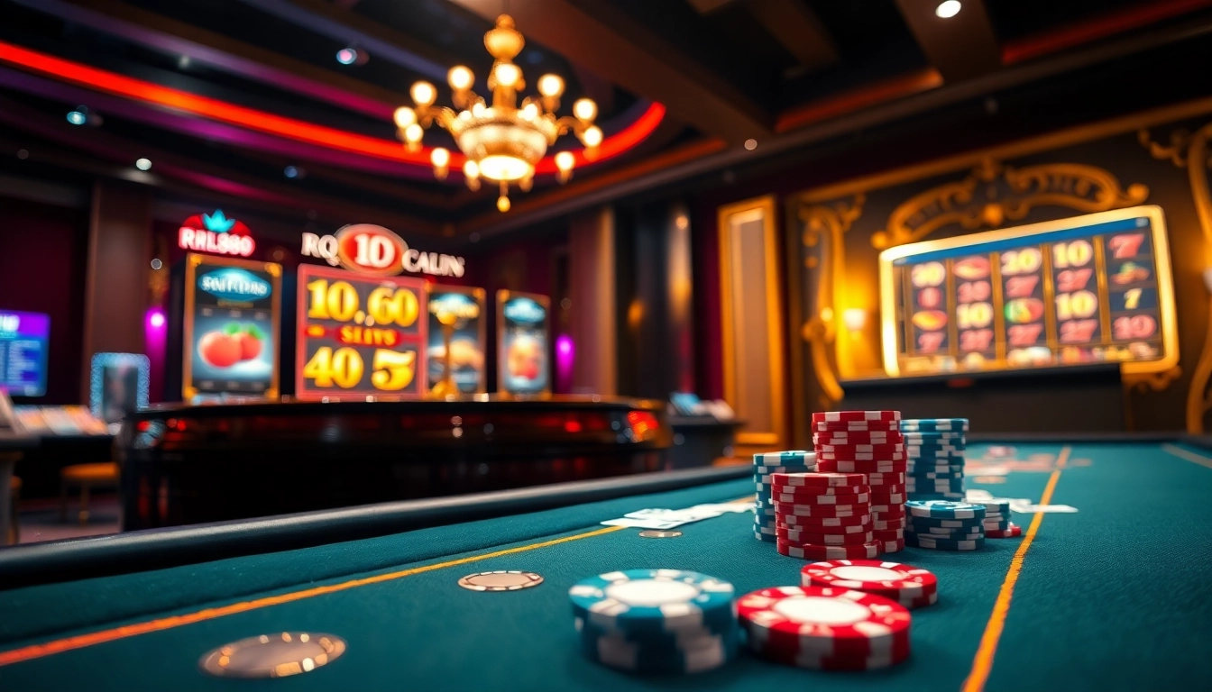 Experience thrilling gaming moments at RR88 with vibrant casino visuals and excitement.