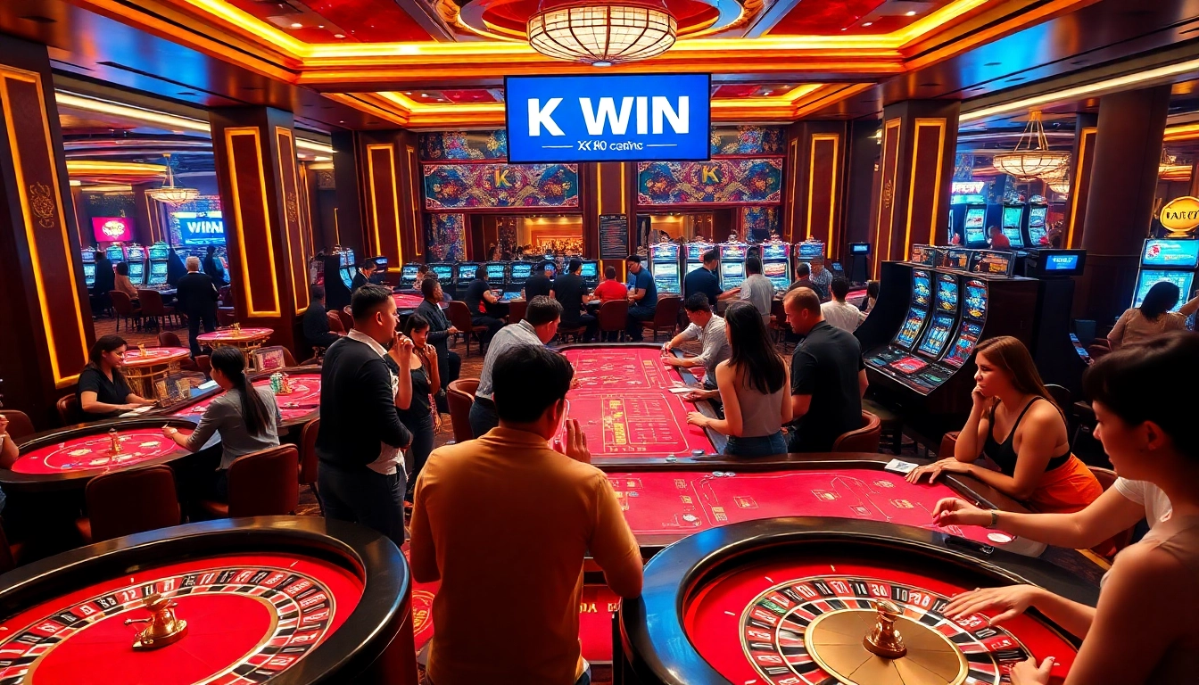 Players enjoying a thrilling game experience at KK WIN casino with vibrant tables and exciting promotions.