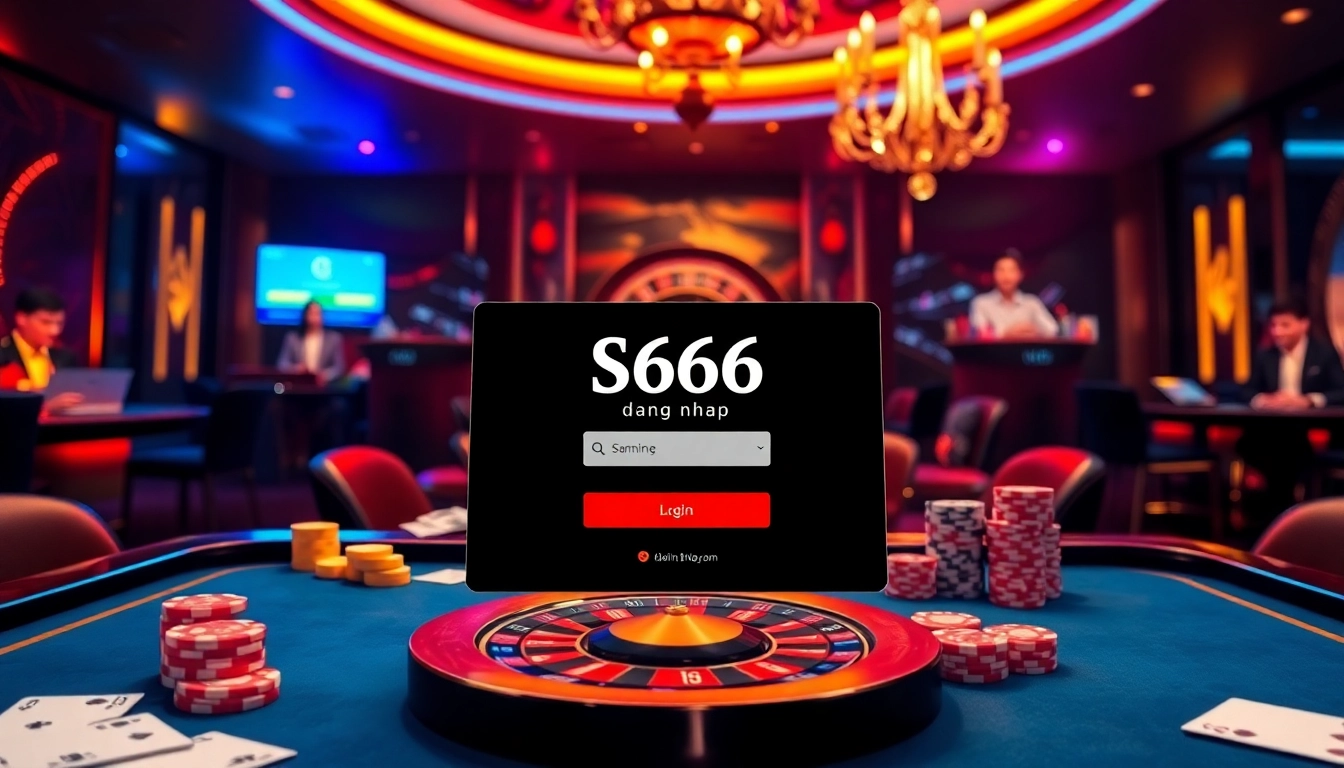 Experience S666 dang nhap at a vibrant casino table filled with excitement and luxury.