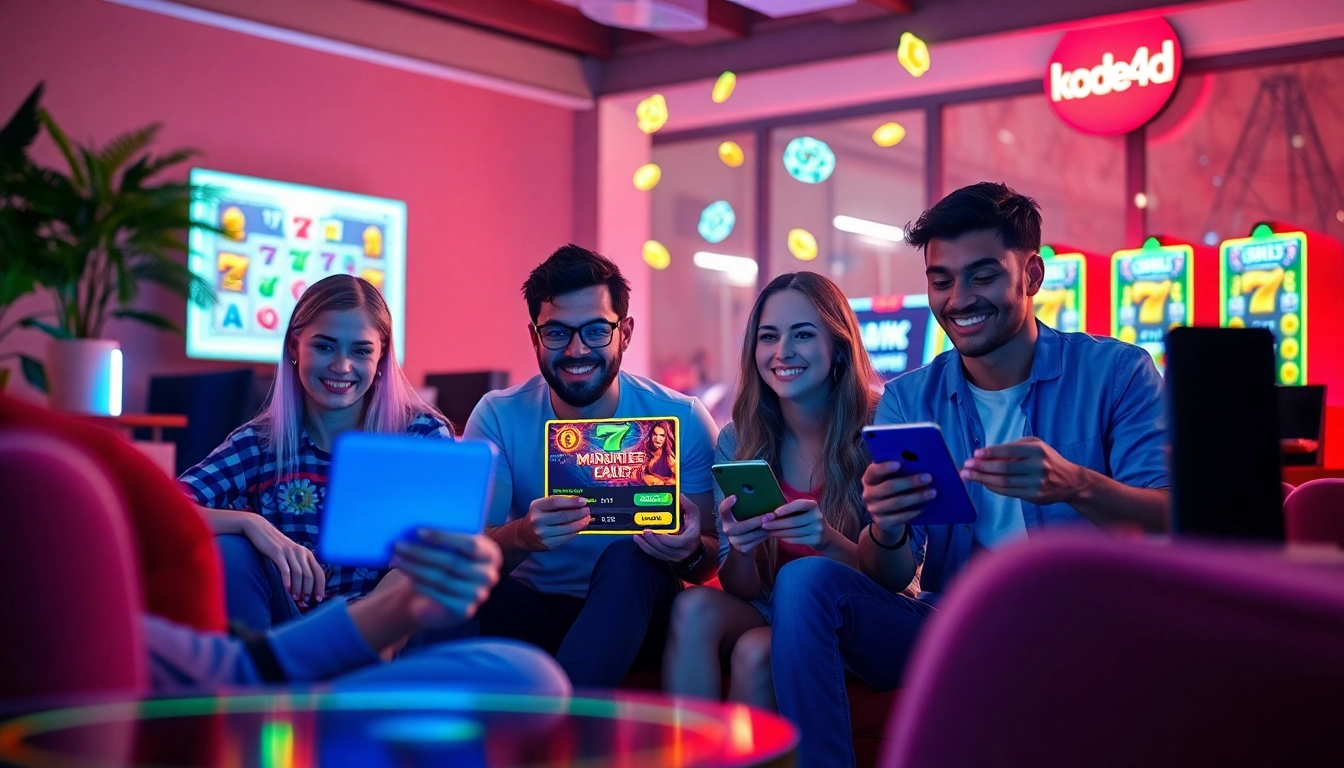 Engaged users experiencing Kode4d link in a vibrant online gaming setting.