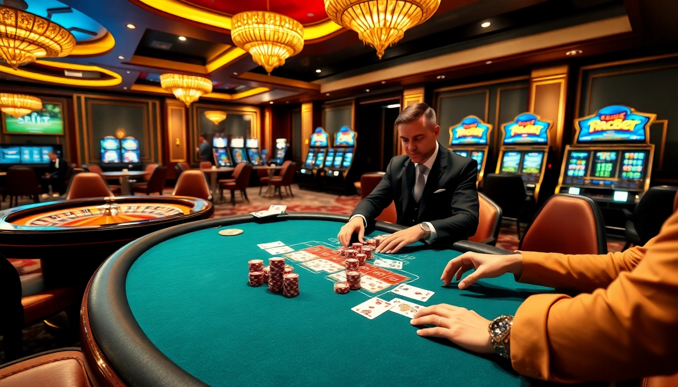 Experience the thrill of F8Bet at an upscale casino table with vibrant chips and cards.