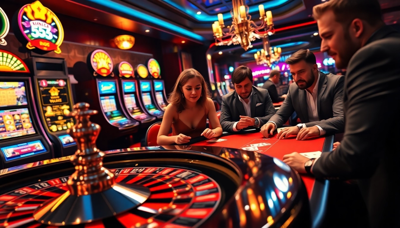 Experience the thrill of win55 at a lively casino with vibrant games and eager players.