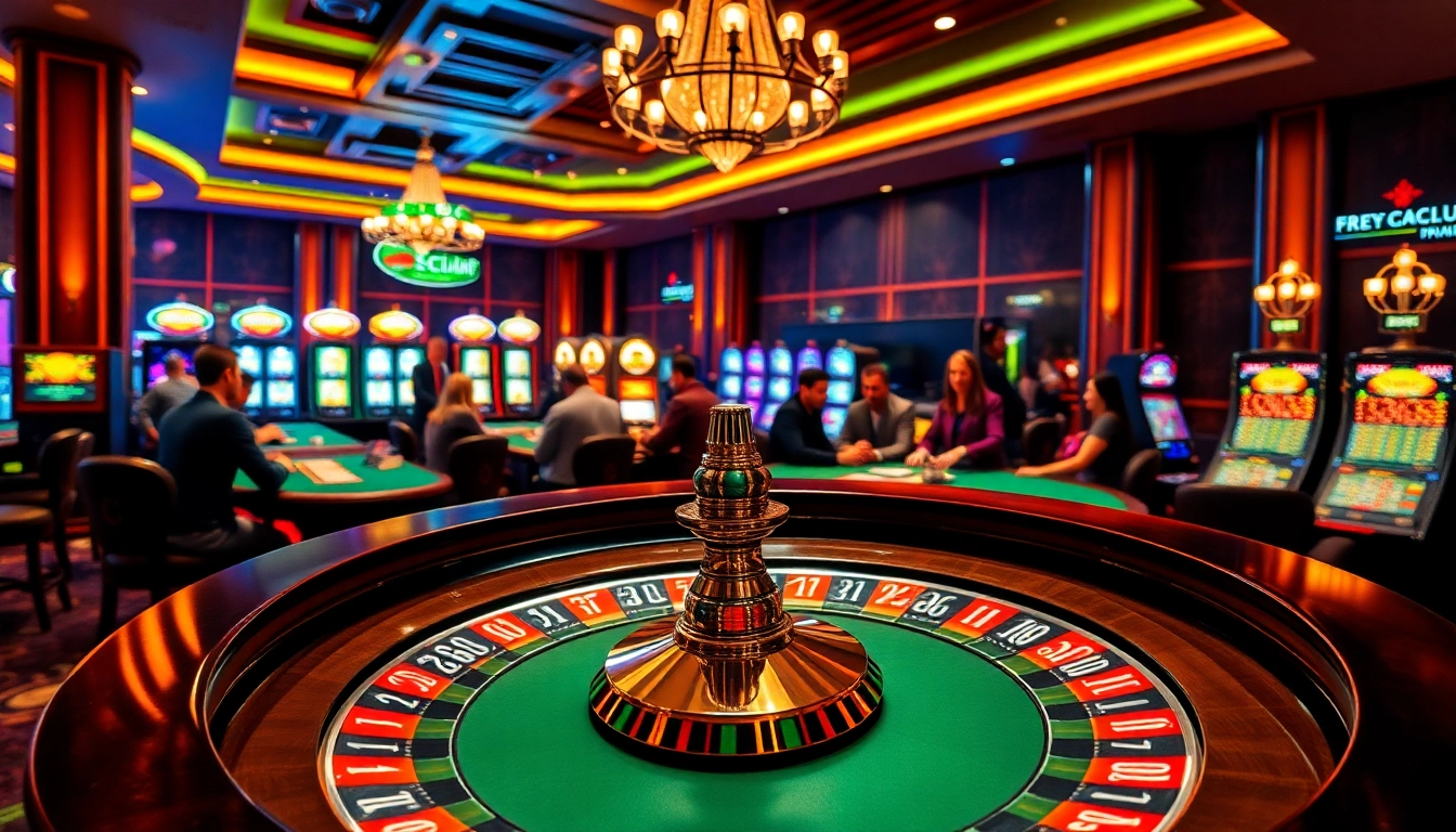 Players enjoying exciting games at 789club casino, featuring vibrant tables and thrilling atmosphere