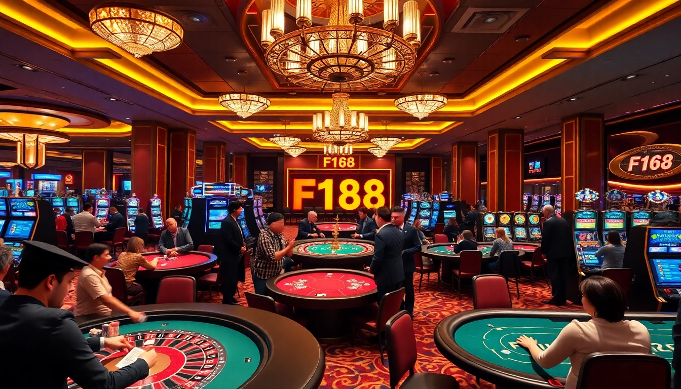 Win big at F168 with players enjoying vibrant casino games like poker and roulette.