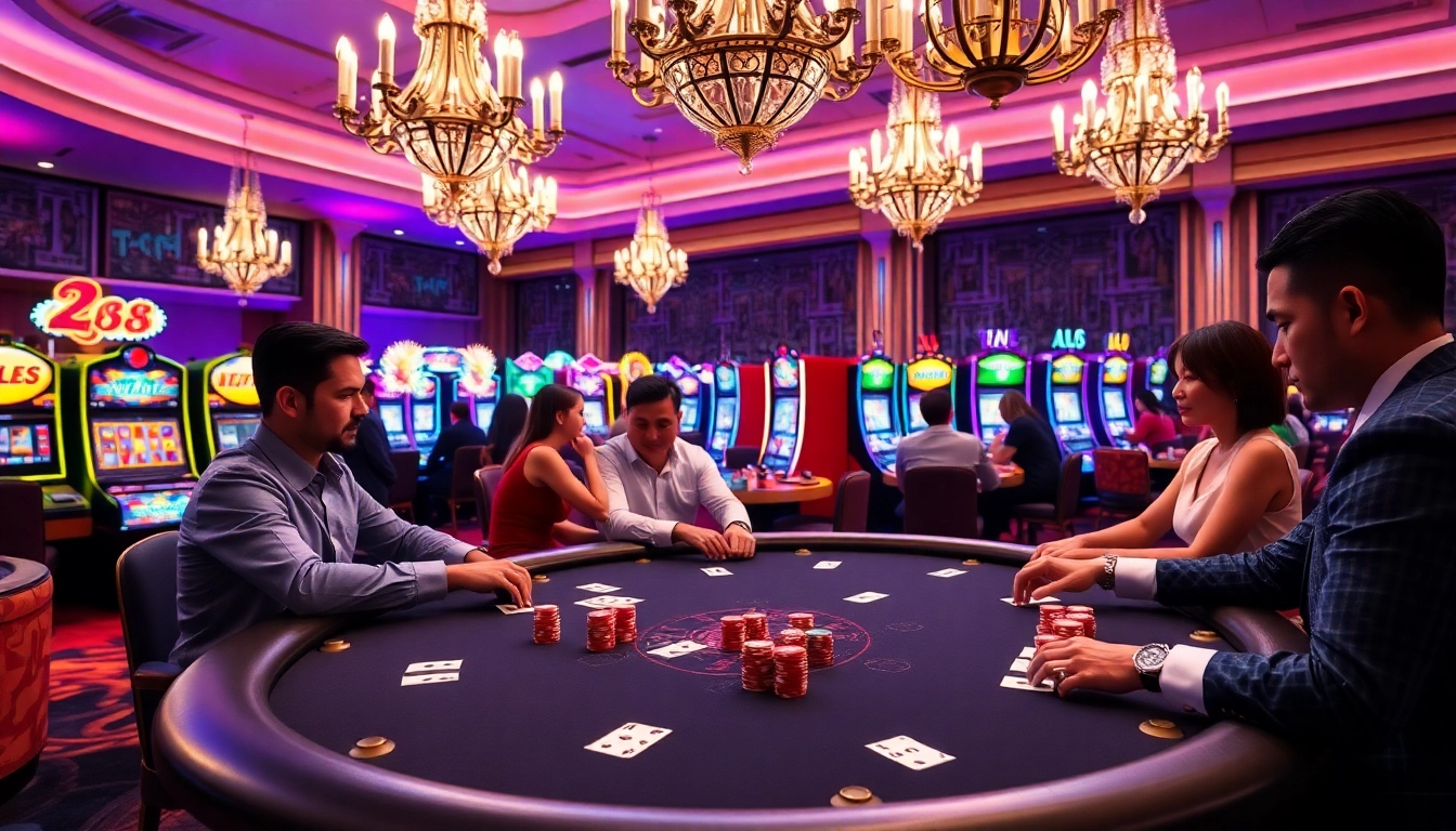 Experience thrilling games at tại ta88 with professional poker action and vibrant casino atmosphere.