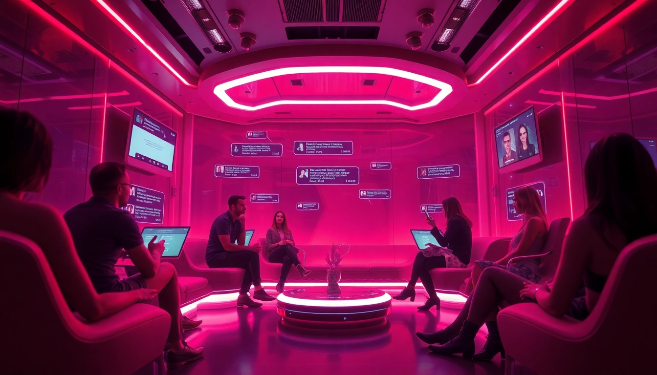 NSFW roleplay chat room environment showcasing immersive digital interactions.