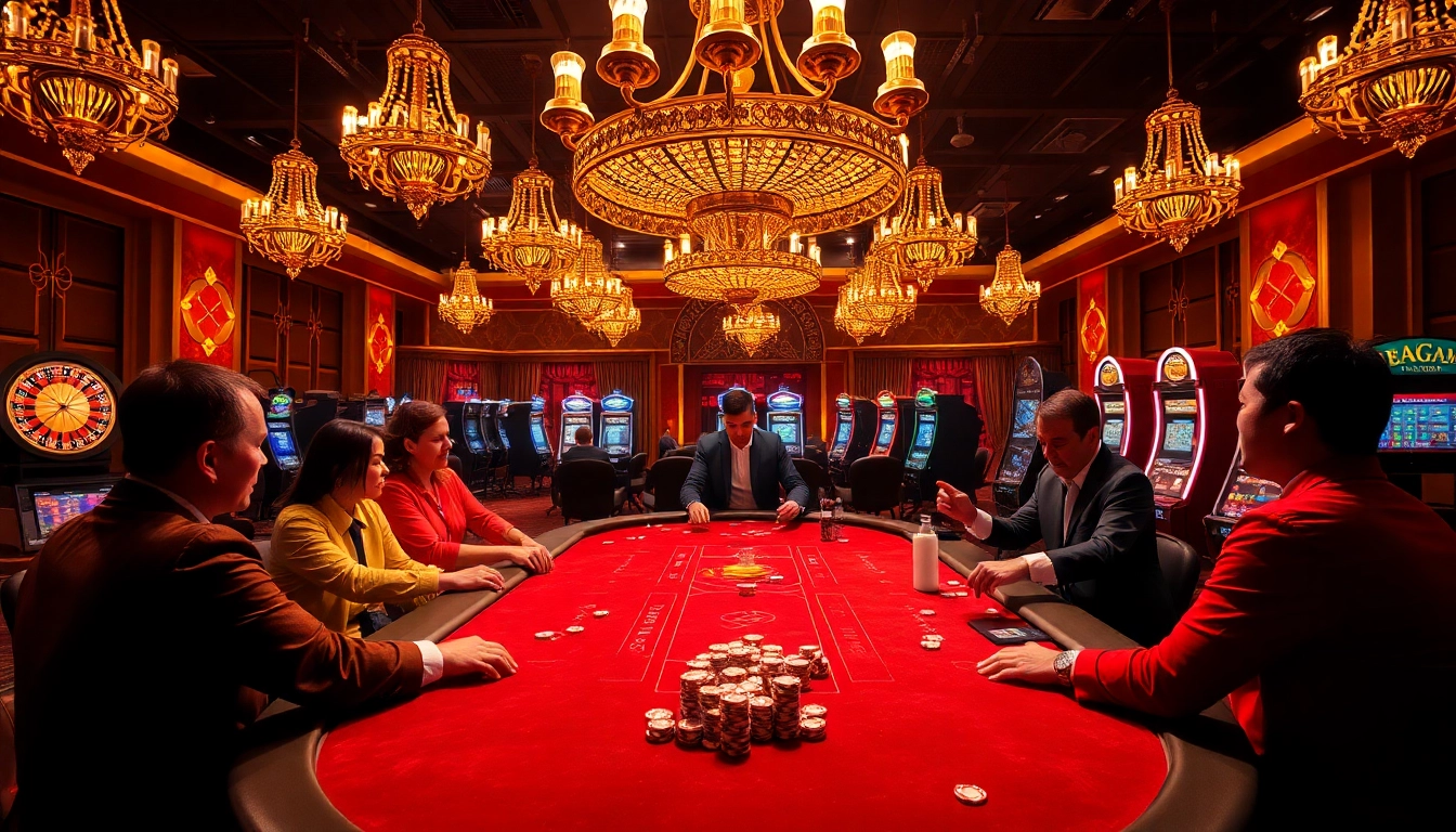 Experience the thrill of high-stakes poker at a luxurious casino with kkwin 04 gaming tables.