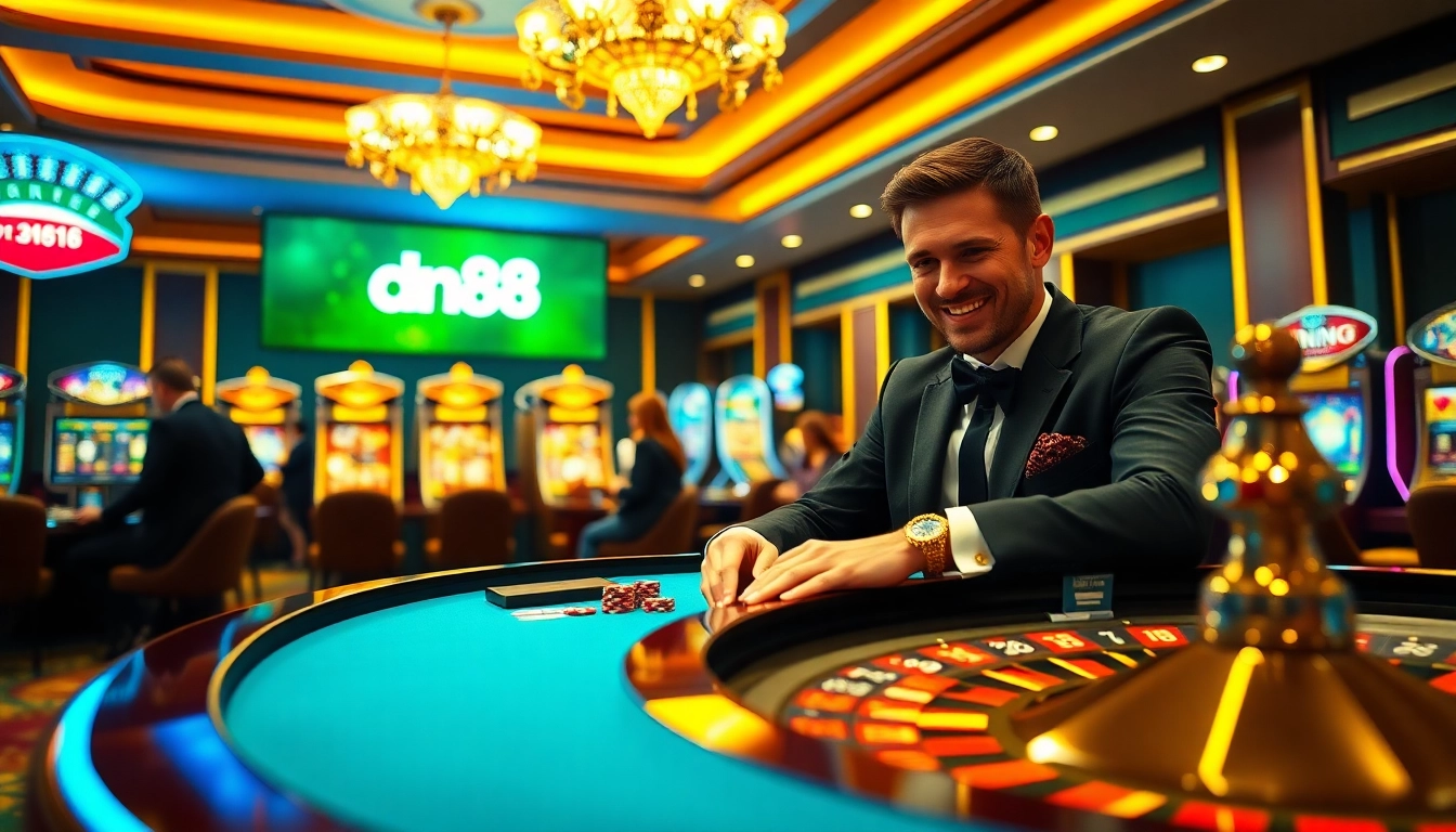 Experience the thrill of dn88 đăng nhập at a luxury casino with vibrant games and professional dealers.