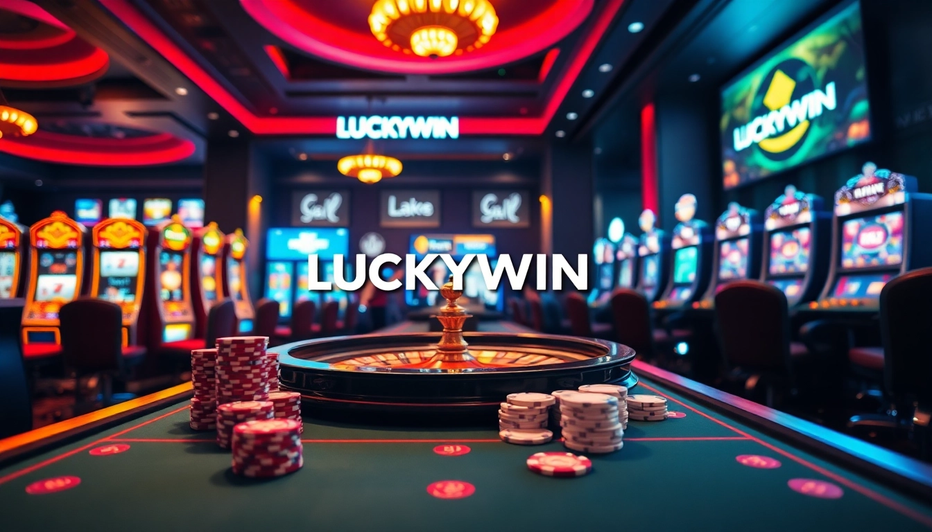 Experience the vibrant energy of LUCKYWIN at a luxury casino gaming table.