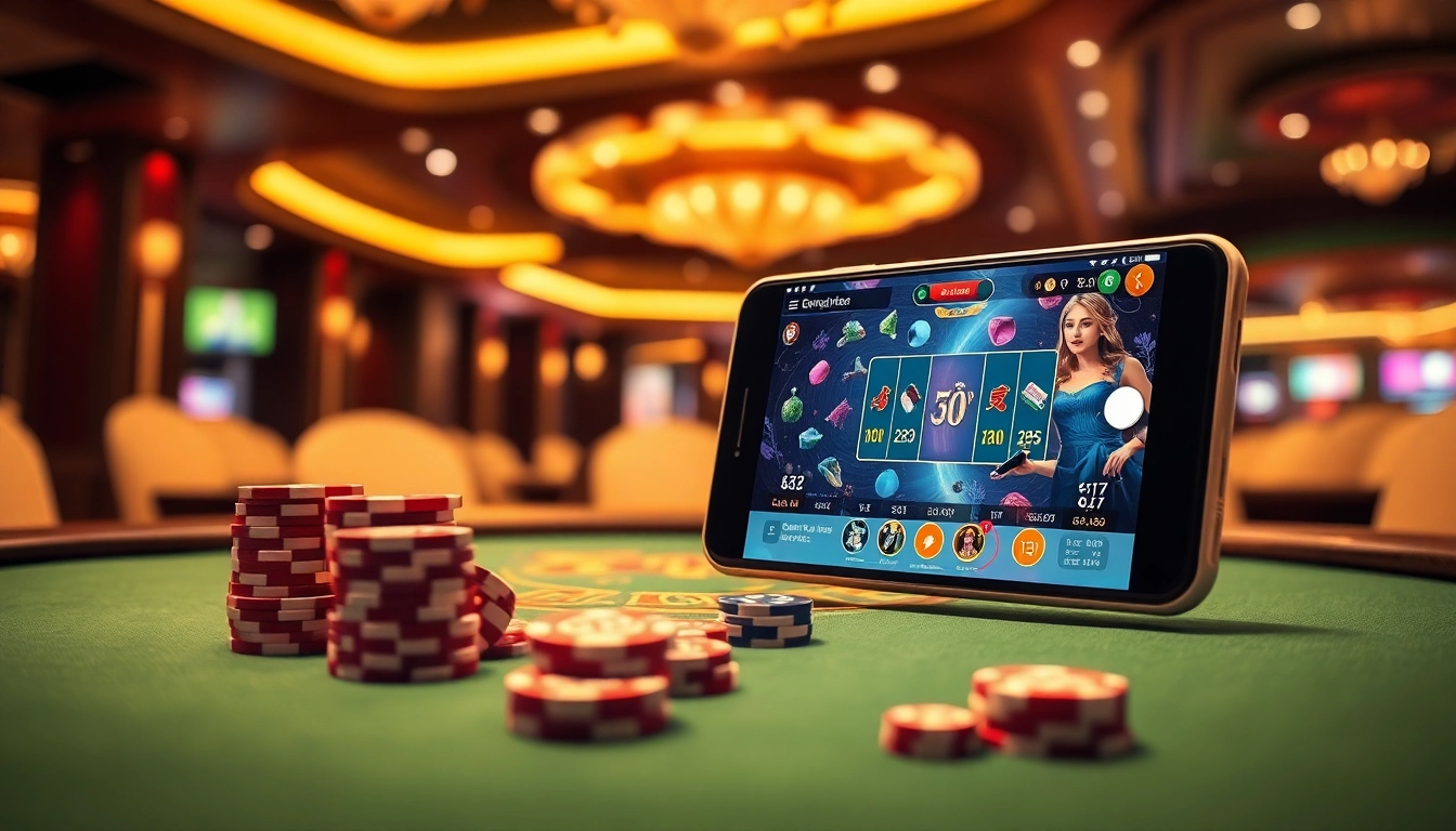 Xóc Đĩa gaming action with vibrant casino visuals, highlighting a thrilling betting atmosphere.