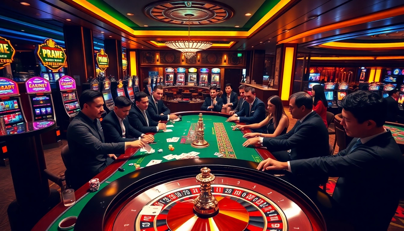 Engage in thrilling casino action as gamblers register (নিবন্ধন করুন) for games surrounded by lively slot machines and roulette tables.