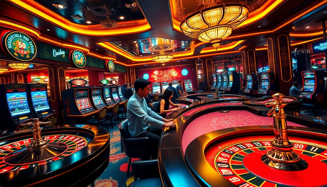 Experience the thrill of nk88 with vibrant casino tables, slot machines, and dynamic gamers.
