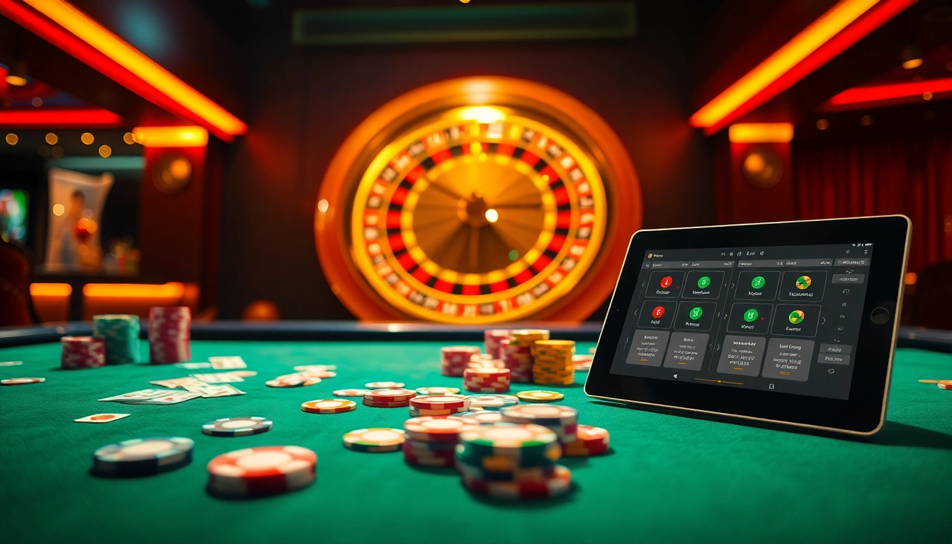 Experience the thrill of casino gaming at https://king882026.com/ with a luxurious poker table setup.