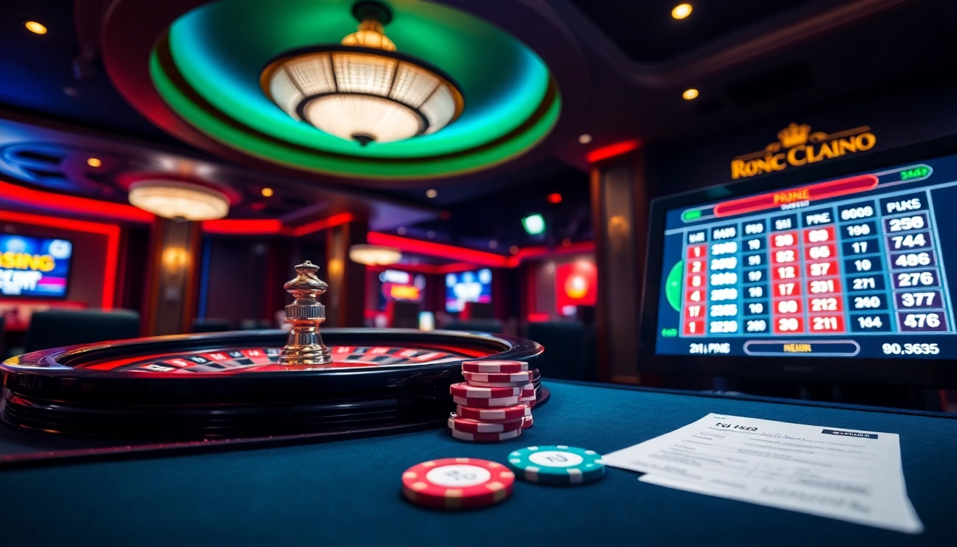 Betting on tỷ lệ bóng đá trực tuyến odds with vibrant casino elements, enhancing the gambling experience.