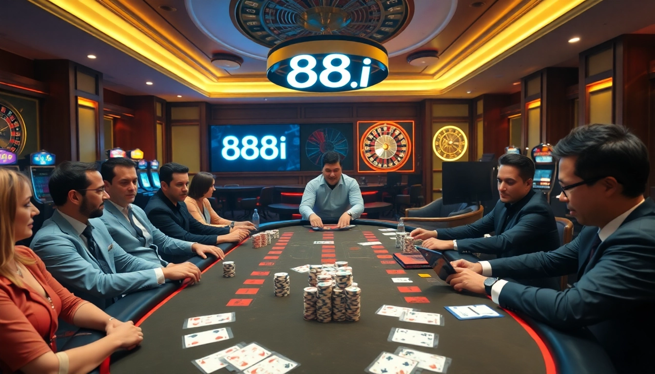 Experience high-stakes poker action at 88i's luxurious casino.