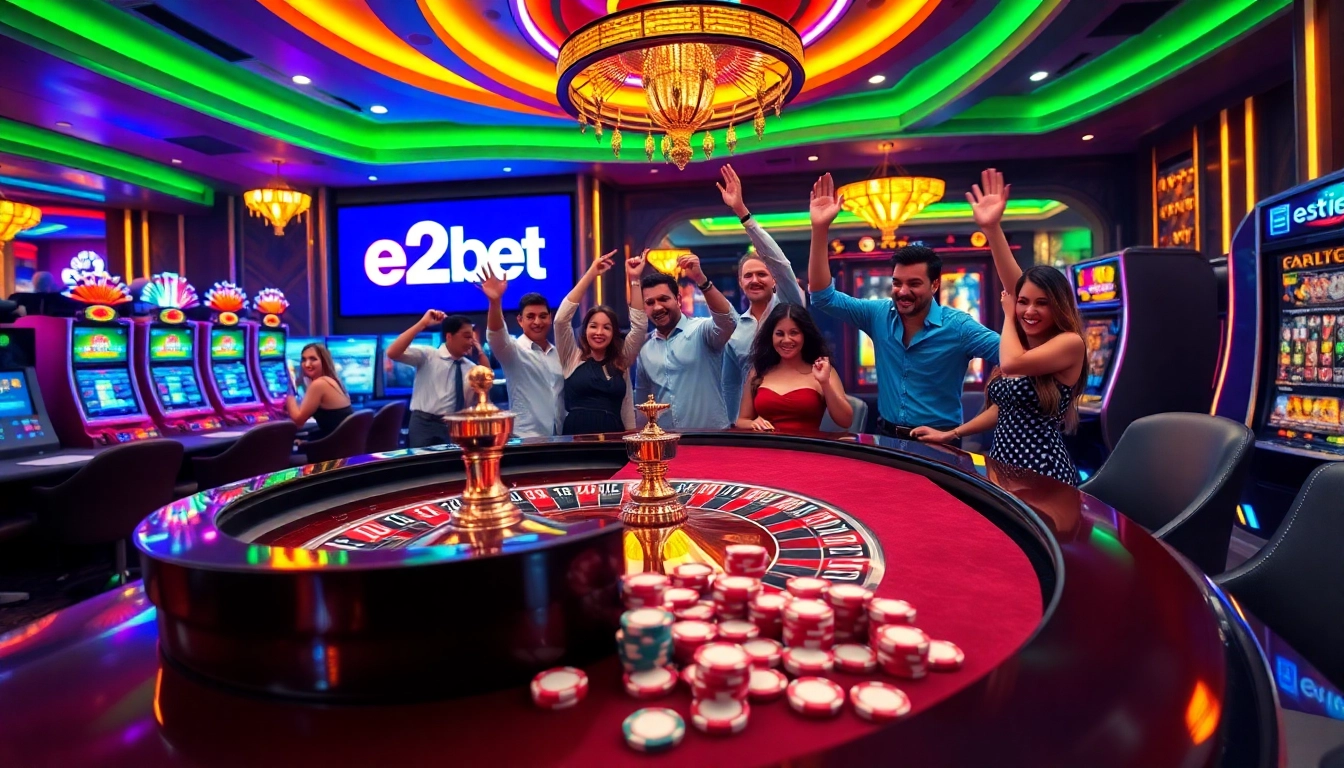 Experience the thrill of e2 bet at a vibrant casino filled with roulette, poker, and winning moments.