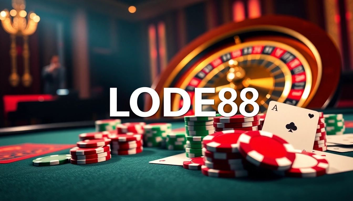 LODE88 offers a thrilling gaming experience with vibrant casino elements and engaging tables.