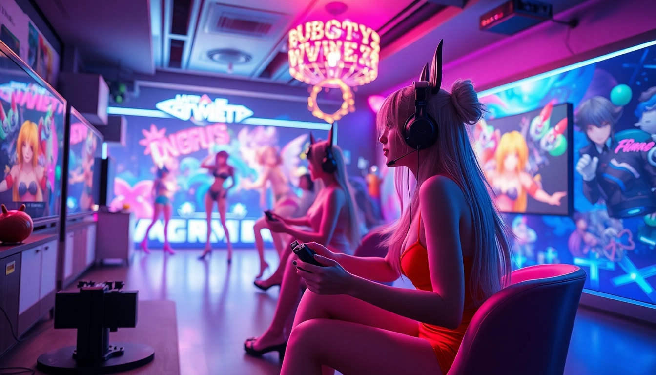 Engaging scene of an interactive XXX game showcasing vibrant characters and immersive gameplay elements.